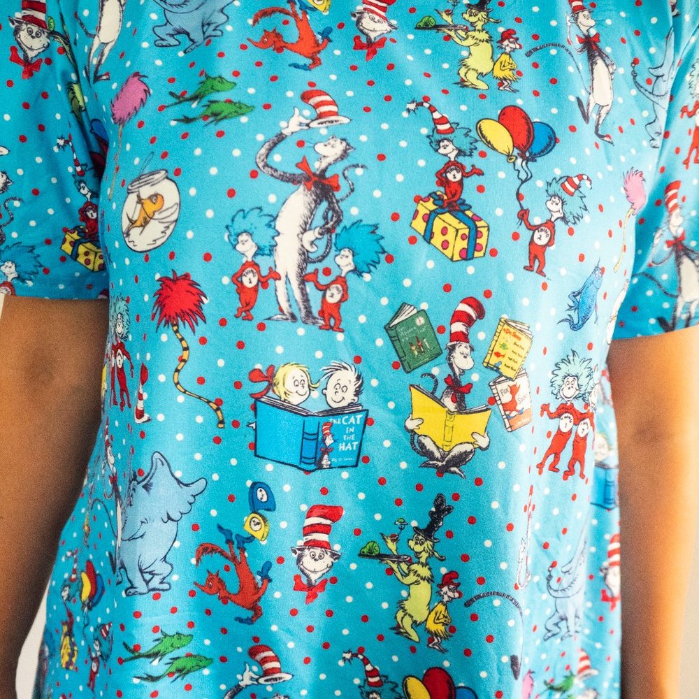 Dr Seuss women top cat in the hat